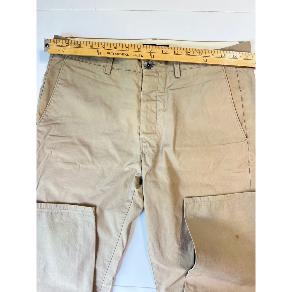 Theory Craven Forte Men Tan Khaki Chino Pants Straight Leg Cotton 33 - Picture 8 of 12